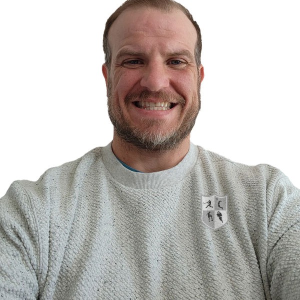 David Saunders, Operations Supervisor, wearing a sweater with The Recreation Academy logo