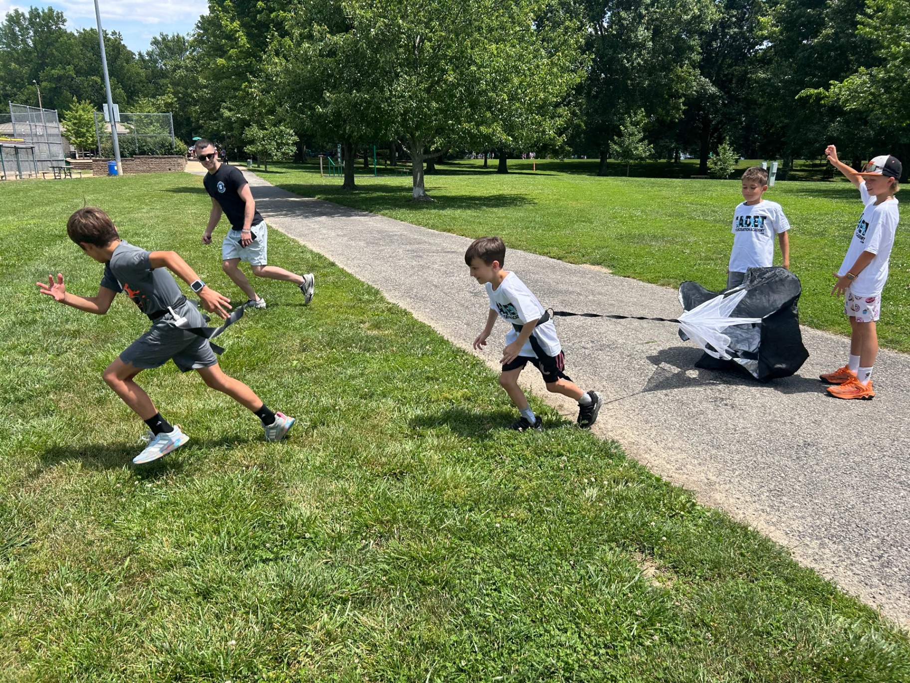 Kids running in an outdoor game
